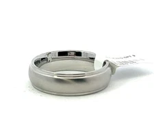 Triton Cobalt 7.5mm Grooved Beveled Edge Satin Center Comfort Fit Band Ring