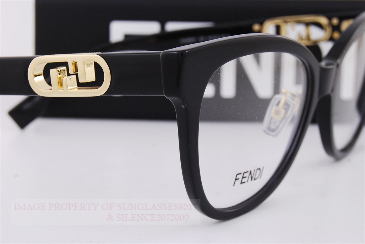 Brand New FENDI Eyeglass Frames FE 50093F 001 Black For