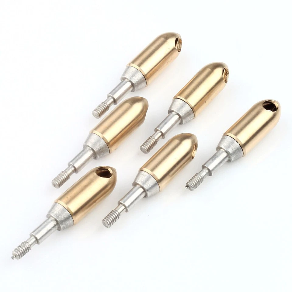 6Pcs DIY Gold Arrowheads Field Point Whistle Broadhead 132Grain Copper Arrowhead - Image 3 of 4