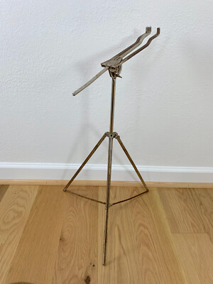 LUDWIG 20s Vtg Junior Snare Drum Stand Tripod Basket Nickel Traps Era Holder
