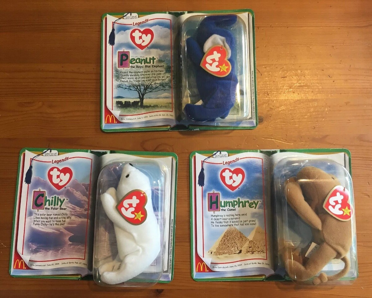 RARE Legends 2000 McDonald's Ty Beanie Baby 1999/OAKBROOK Errors
