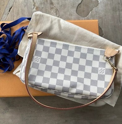 Louis Vuitton Pochette Accessories NM Damier Azur  Pouch - Never Used