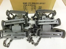 6 Bridger # 3 Dogless Offset 2 Coil Spring Foothold Traps Coyote Fox Trapping 