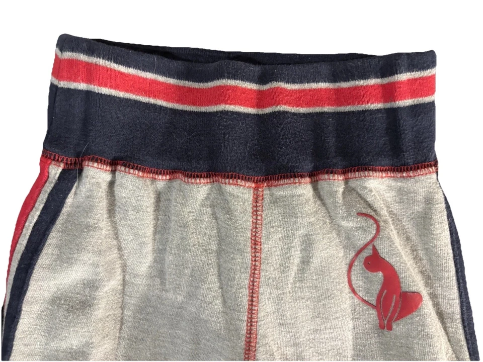 Pantalones deportivos elegantes con cordón cintura gris/rojo/azul Baby Phat niñas talla 6x Y2K Foto 3 de 4