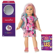 American Girl DOLL Pink Blue Hair Show Sweet Side Dress Panties Book Shoes Box