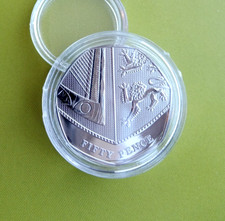 2021 Royal Shield Of Arms 50p Fifty Pence Coin Brilliant Uncirculated Royal Mint