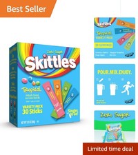 Skittles Singles To Go: Tropical Drink Mix Variety Pack - 30 Sugar-Free Servings