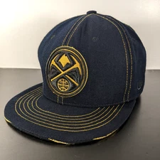 Denver Nuggets NBA Premium Satin Lined UNK Fitted Hat Size 7-5/8