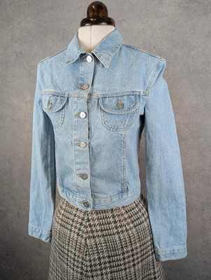 Roxy Y2K Damen Jeansjacke Extra Small Cropped Vintage