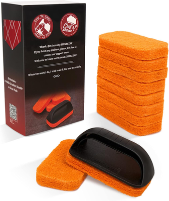 #ad 11 Piece Griddle Scouring Pad for Blackstone Flat Top Grill Cleaner for Kitchen $18.70