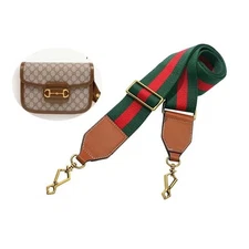 Purse Strap No Brand For Gucci 1955 GG Horsebit Red Green Replacement Strap