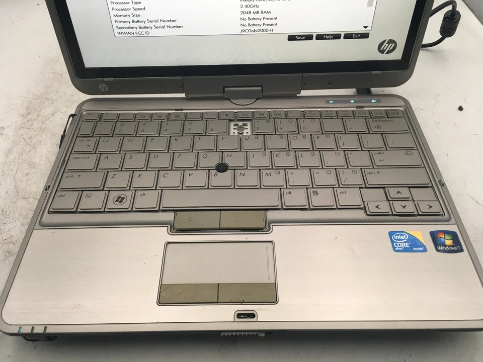 HP ELITEBOOK 2740P - BOTAS PARA BIOS - INTEL I5 M520 - SEM RAM - SEM SISTEMA OPERACIONAL - LEIA - BB - Imagem 3 de 4