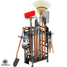 Heavy Duty 3-Tier Metal Garden Tool Organizer for 78 Tools - All-Weather Storage