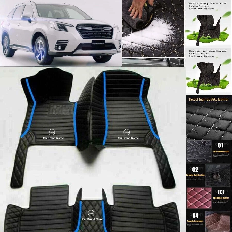 For Subaru Forester Car Floor Mats Custom Waterproof Luxury Carpets Auto Liner Foto 4 de 4