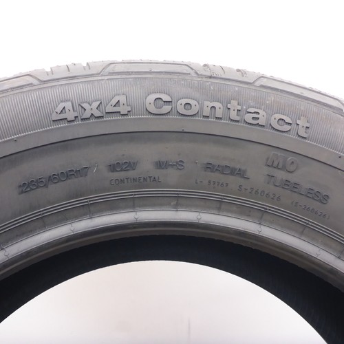 4x Continental 4x4 Contact 235/60 R17 102V M0 M+A Été 2022 Neuf - Photo 6/7