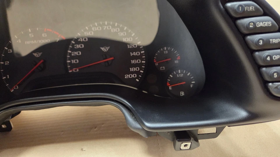 1997-1998 CHEVROLET CORVETTE C5 INSTRUMENT PANEL GAUGE CLUSTER SPEEDOMETER  (3) - Image 4 of 4