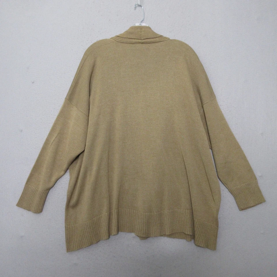 Cárdigan Suéter Eskandar Marrón Seda Lagenlook Gran Tamaño Frente Abierto Talla Única Foto 2 de 4