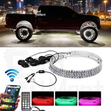 4Pcs 15.5'' RGB Color Chasing LED Wheel Lights For Ford F150 F250 Tire Rim Light
