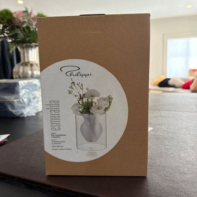 Philippi Esmeralda Vase, Small brand new in box 2 available architectural white 