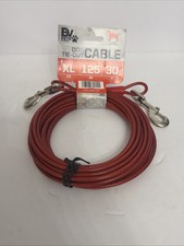 Dog Tie Out Cable 30ft, Heavy Duty Reflective Rust-Free Dog Lead up to 125lbs