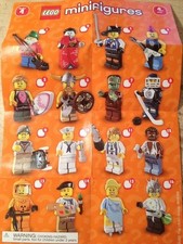 Lego Minifigure Series 4 Figures 8804 Hockey Player Hazmat Guy Viking Monster