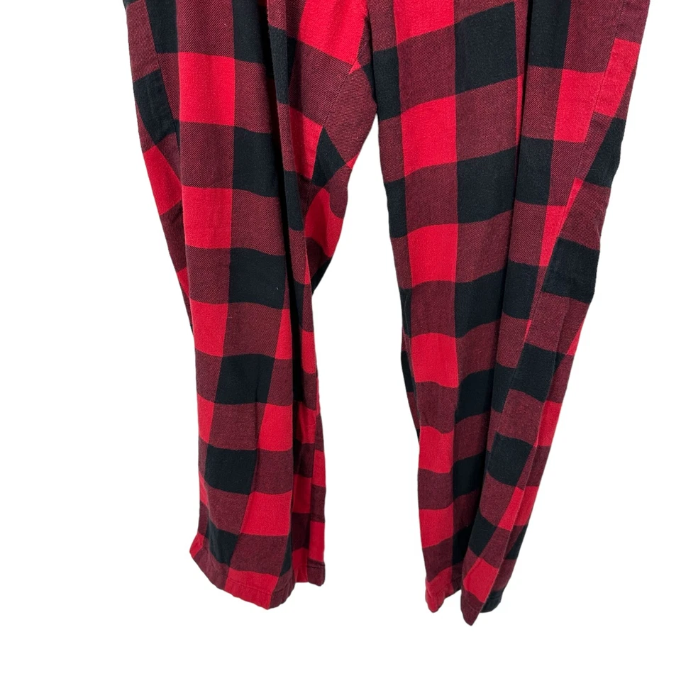 Old Navy Mens Red Buffalo Plaid Flannel Sleep Pants Size Large Lounge Pajama - Image 3 of 4