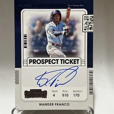 2021 PANINI CONTENDERS BASEBALL WANDER FRANCO PROSPECT TICKET AUTOGRAPH 