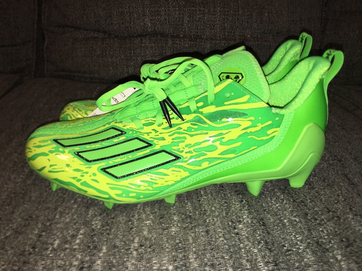 Adidas Adizero 12.0 Poison Football Cleats Bright Solar Green Mens
