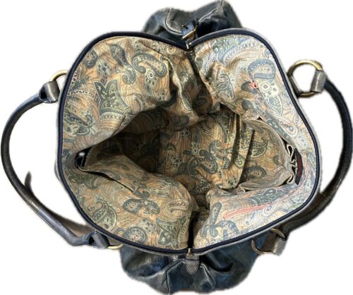 Hobo International Distressed Blue Leather Large Tote Bag With Shoulder Handles - Bild 2 von 9
