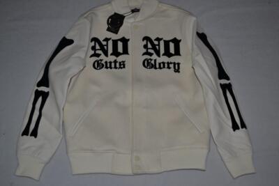 Authentic ROKU STUDIO No Guts No Glory Varsity Jacket EGGSHELL NEW