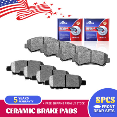 Front & Rear Ceramic Disc Brake Pads For 2009 2010 - 2022 Nissan Maxima