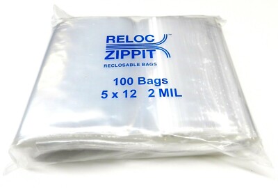 Reloc Zippit Reclosable Bag, 12 L, 9 In W, 2 Mil Thick, Polypropylene - Foto 9