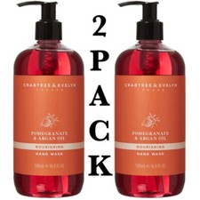 2 X Crabtree Evelyn NOURISHING Pomegranate Argan Oil Hand Wash 16.9 oz. X 2