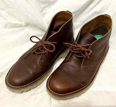 COLLECTION BY CLARKS Mens Brown Overdale Round Toe Lace-Up Leather Boots 9.5 M