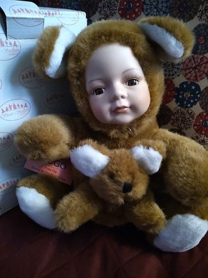  Rare Pogo Kangaroo Babes In The Wild Series Showstoppers Doll Porcelain Boxed