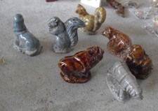 Lot of 7 Different Vintage Small Wade England Animal Figurines