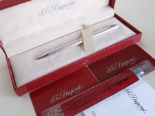 S.T. Dupont Classique Ballpoint Pen Silver Plated Serpent Grave