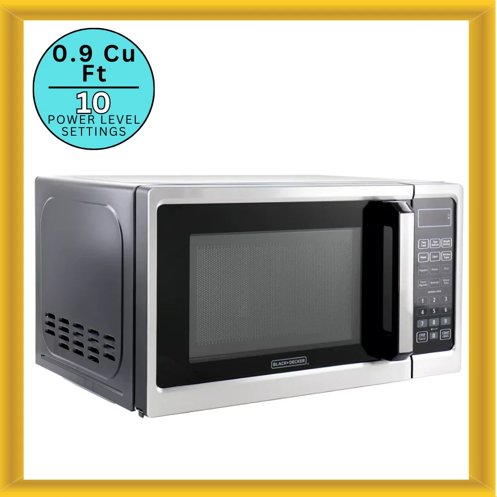 Black + Decker 0.9 Cu Ft Digital Microwave Oven w/ Turntable in Stainless Steel
Opens in a new windo