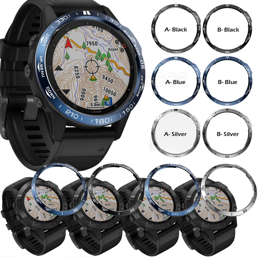 For Garmin Fenix 6X 6S Pro Stainless Steel Watch Bezel Ring Anti
