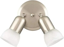 Canarm ICW92 BPT Jasper Double Head Directional Single Head, Brushed Pewter 