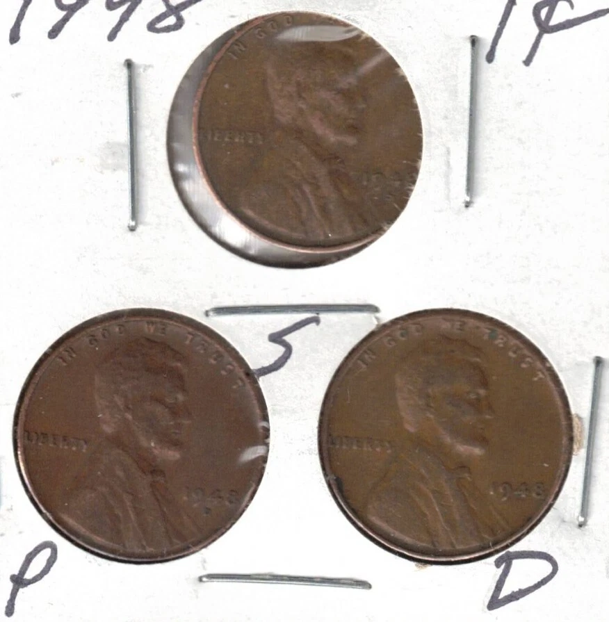 U.S. Mint 1948 Year Lincoln Wheat US Small Cents (1909-1958) for