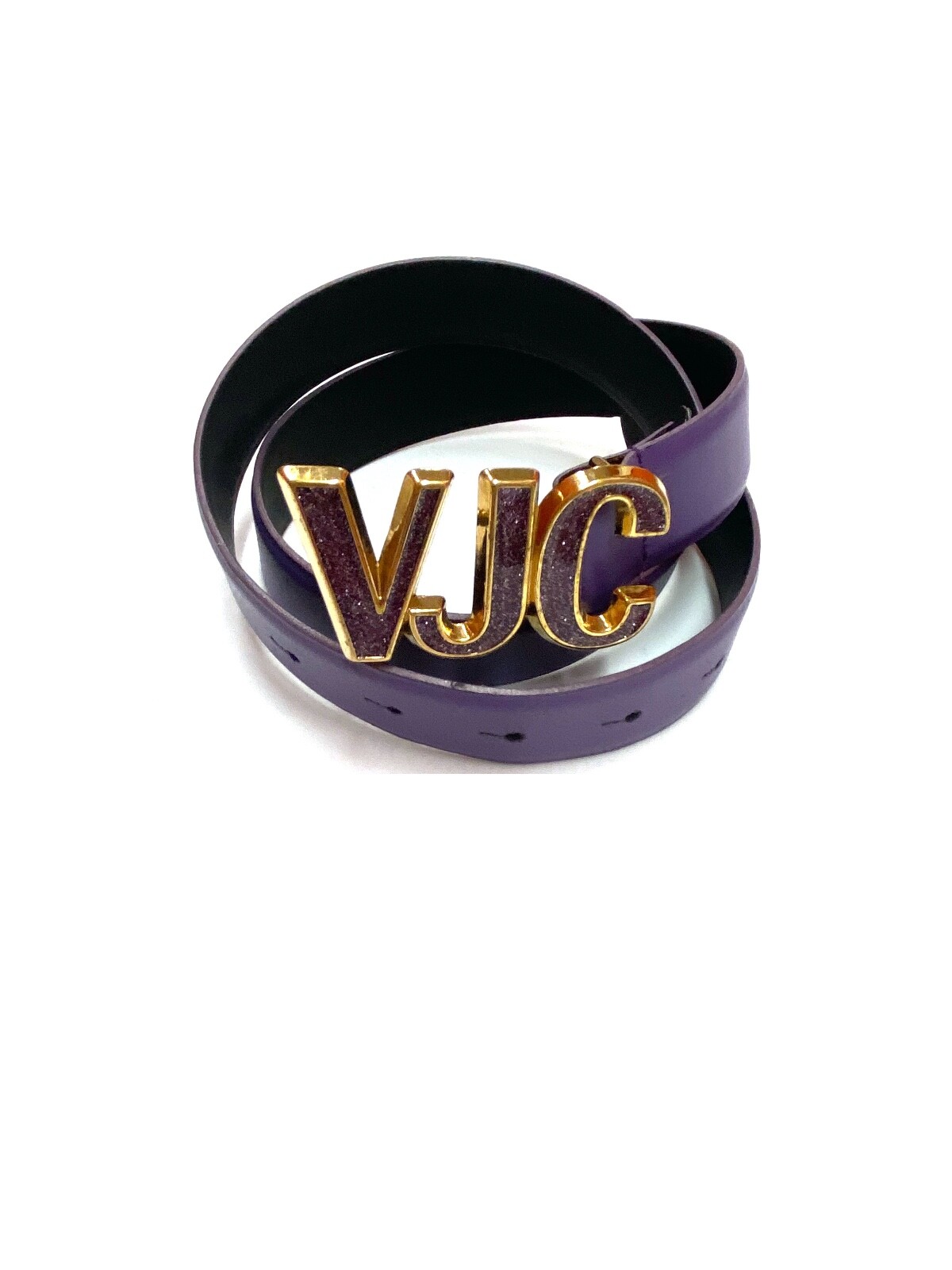Versace Jeans Couture Vintige Purple Leather Belt Size XS