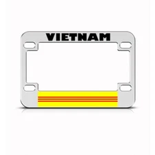 Metal Bike License Plate Frame Vietnams Motorcycle Accessories Chrome