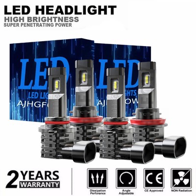 For Nissan Titan PRO-4X Crew Cab Pickup 2017-2021 Car LED Headlight Hi Low Bulbs