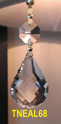 Lot of 6 REAL CRYSTAL Magnetic Teardrop French Baroque Chandelier Lamp