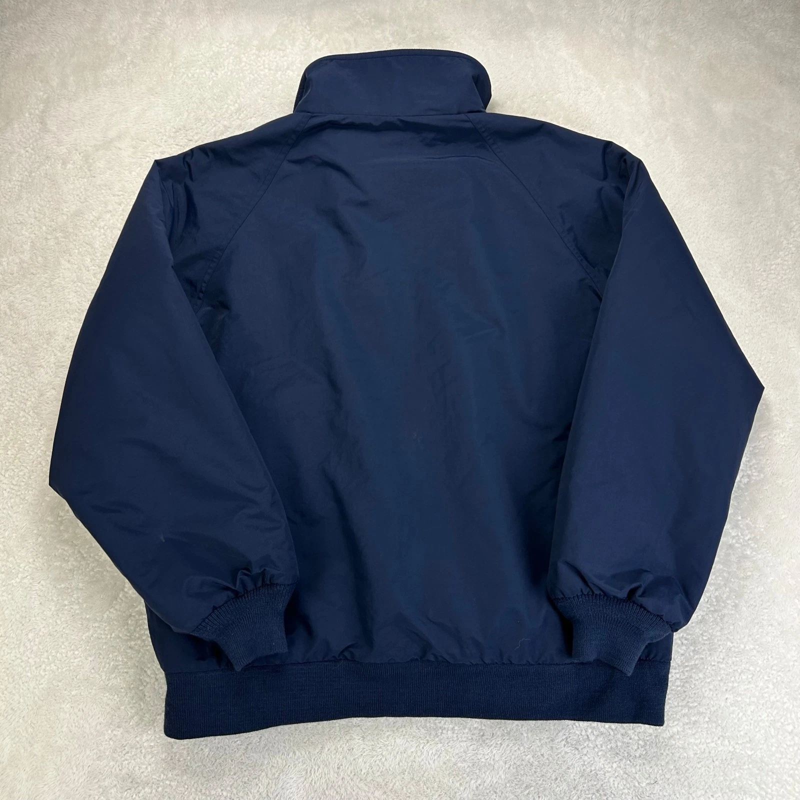 Lands' End Squall Bomber Jacket Mens L 42-44 Blue Fleece Polartec Raglan Sleeve - product detail image 2