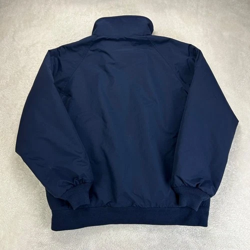Lands' End Squall Bomber Jacket Mens L 42-44 Blue Fleece Polartec Raglan Sleeve image 2