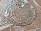 Vintage PYREX G-5-C A Corning Ware Round Glass Ribbed Lid 7-3/4” Outer Diameter