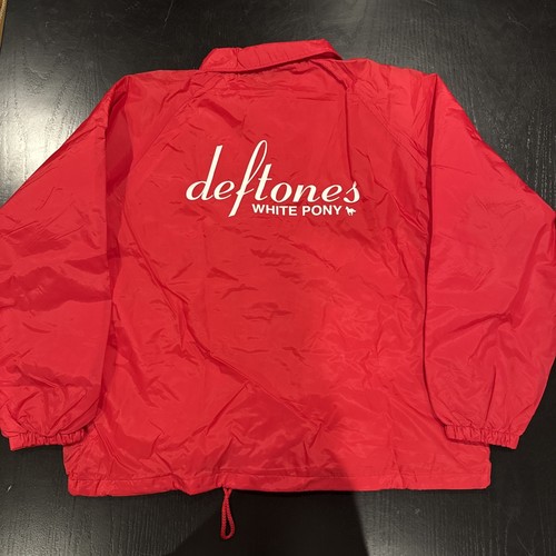 Deftones White Pony Windbreaker Jacket XL Vintage 2000 Merch - Red - New Defect