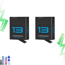2 Pack Battery For Gopro Hero 13 Black Camera